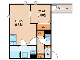 La-Crea塚本の物件間取画像